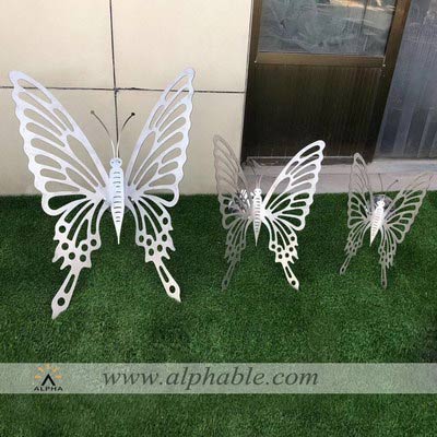 Stainless steel butterfly sculpture STL-093