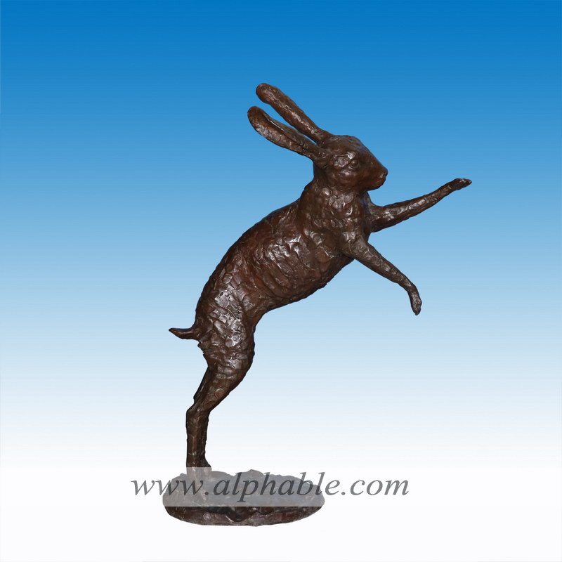 Life size bronze rabbit sculpture CA-039