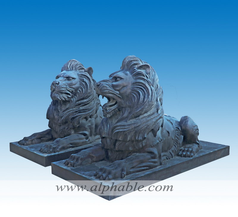 Large size outdoor bronze lion sculpture CA-058
