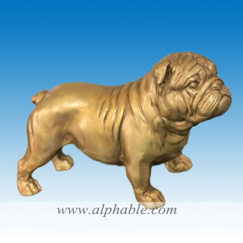 Bronze mini bulldog statues for sale CA-079