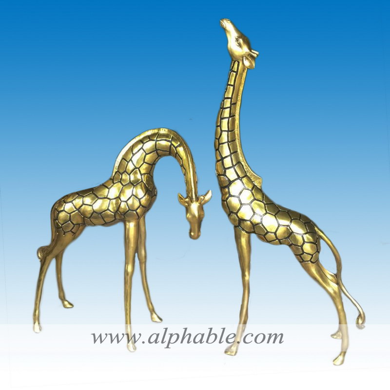 Home decoration brass giraffe sculpture CA-082