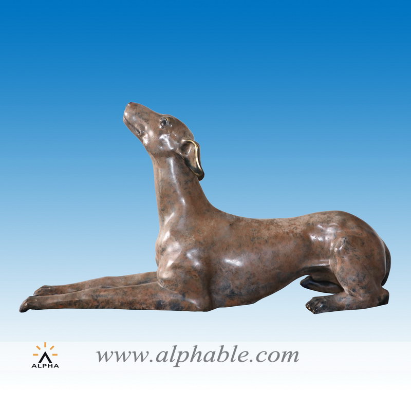 Bronze dog garden statue CA-102