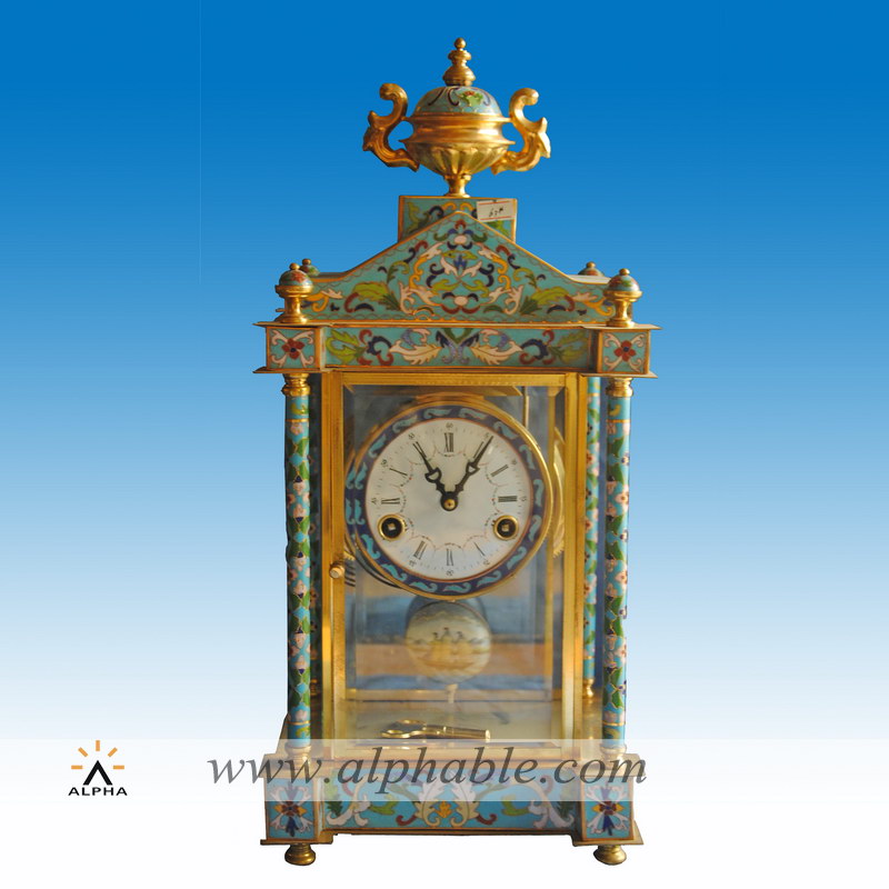 Copper art deco clock CC-003