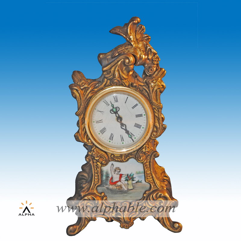 Brass ornate mantel clock CC-020