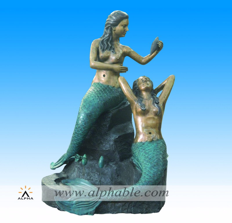 Bronze mermaid statues fountain CCF-001