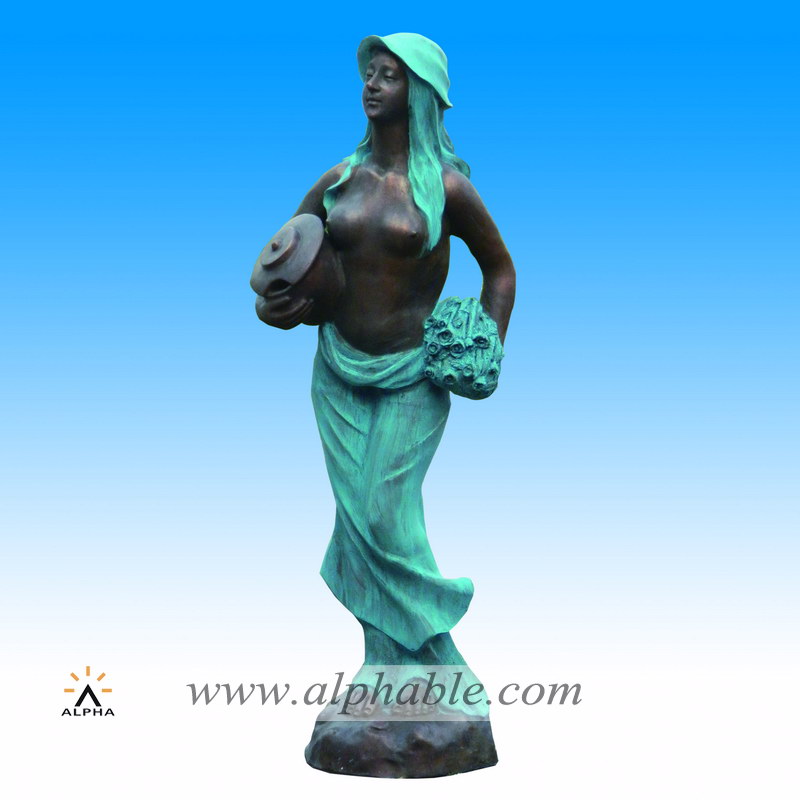 Bronze mermaid garden statue fountain CCF-002