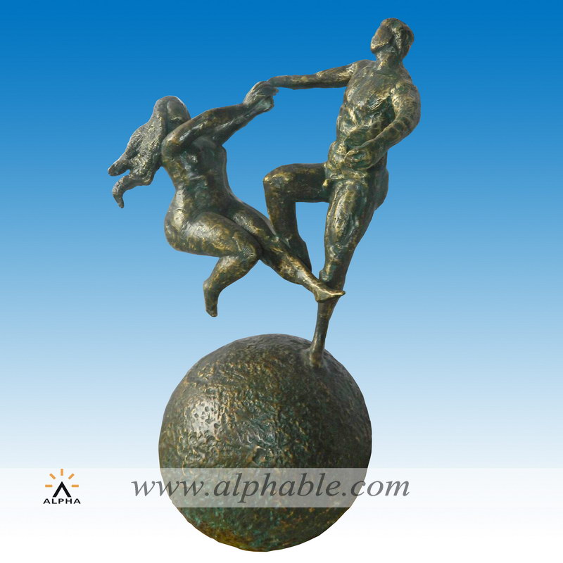 Abstract bronze dancing sculpture CMS-046