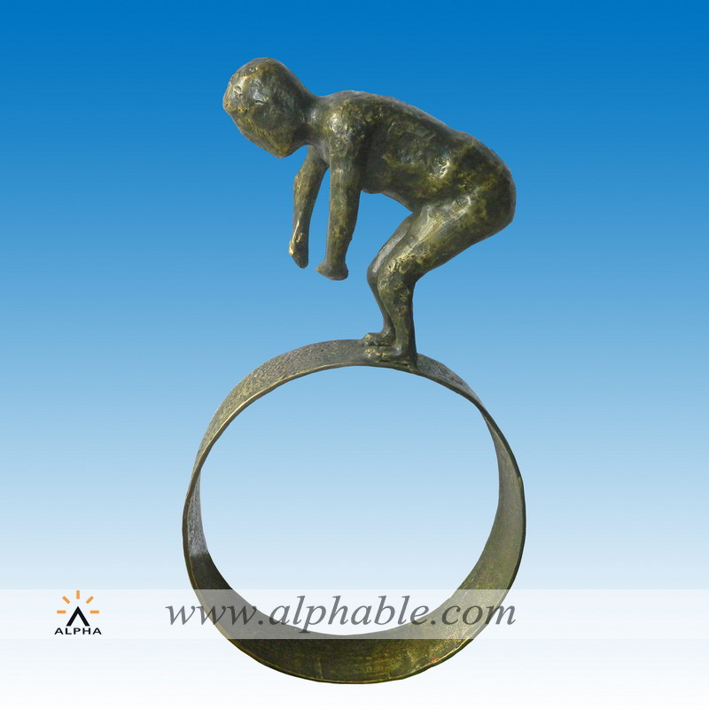 Cast bronze metal sculpture art CMS-047