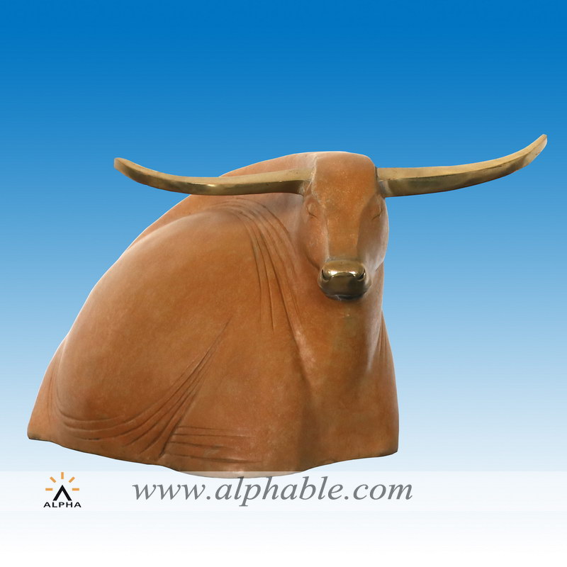 Bronze abstract bull head sculpture CMS-064