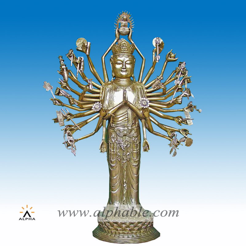 Bronze thousand hands Kwan yin statue CCS-035