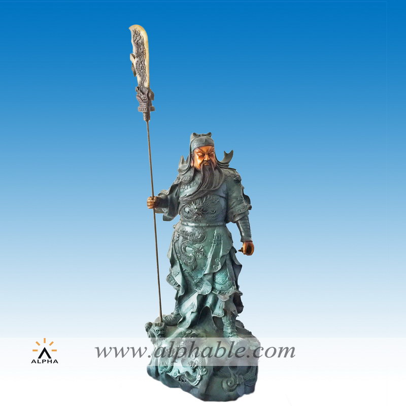 Brass Kuan Yu statue sculpture CCS-169