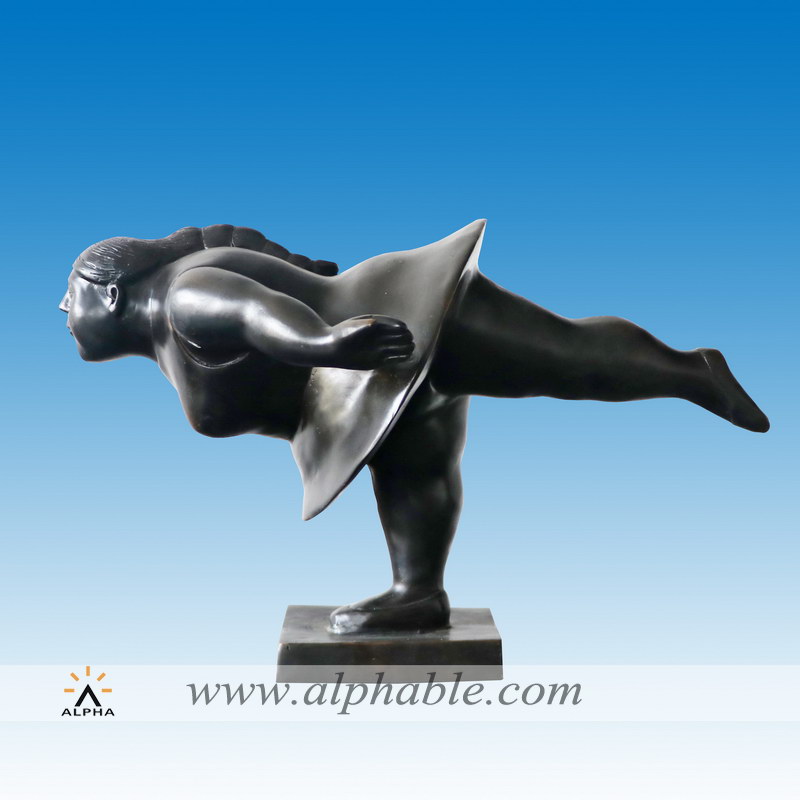Bronze dancing fat lady sculpture CCS-179