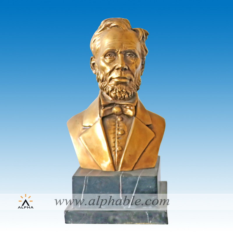 Small size brass bust of Lincoln CCS-183