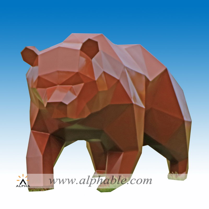 Large steel bear sculpture STL-027