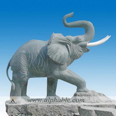 Marble elephant garden statue SA-003