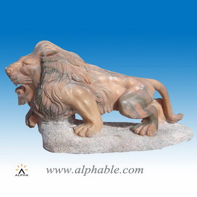 Big marble lions for garden SA-013