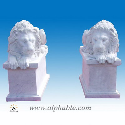 Marble sleeping lion sculptures SA-025
