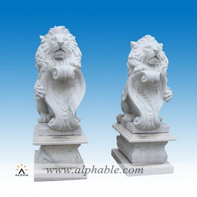 Garden marble guardian lion statue SA-030
