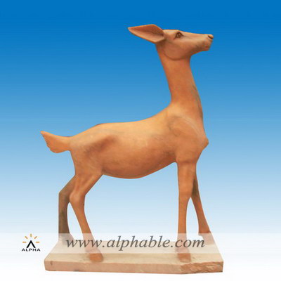 Marble deer garden statue SA-033