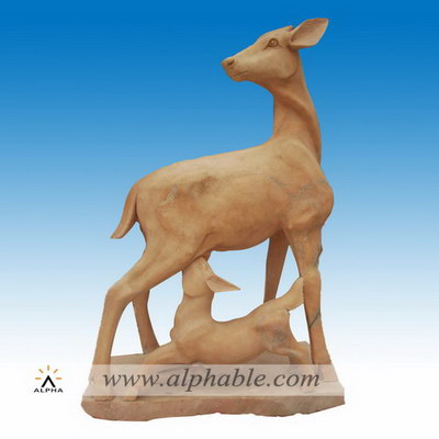 Outdoor marble deer statues SA-034