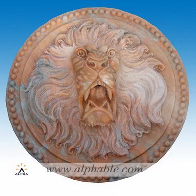 Marble lion head sculpture SA-044