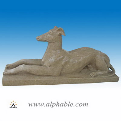 Large sandstone greyhound statue SA-054