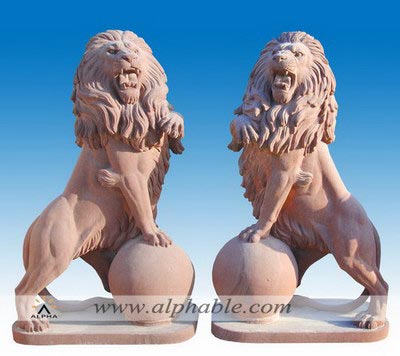 Garden marble lion balls SA-055