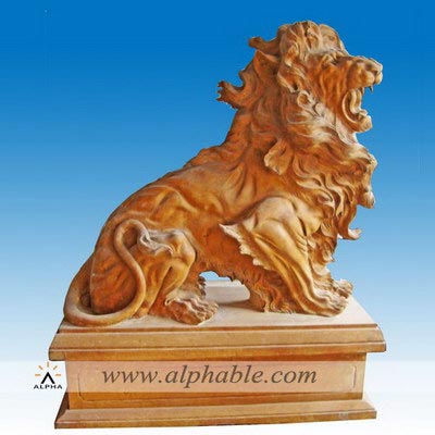 Large stone lions for sale SA-056