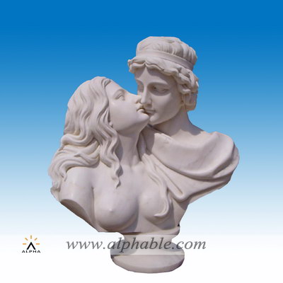 Marble bust kiss sculpture SB-005