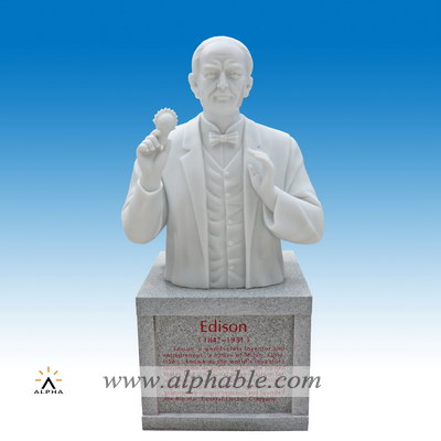 Marble Edison bust sculpture SB-116