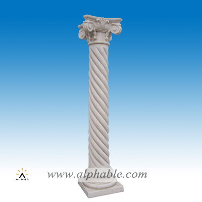 Graceful Corinthian style spiral stone pillar SP-007