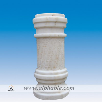 White marble pedestal stand SP-014