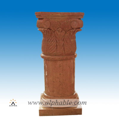 Carved yellow stone pedestal SP-020