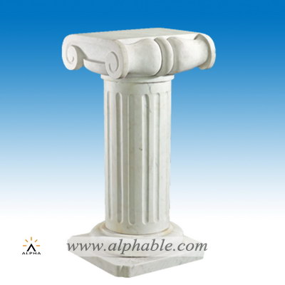 Fluted round marble Doric pedestal SP-021