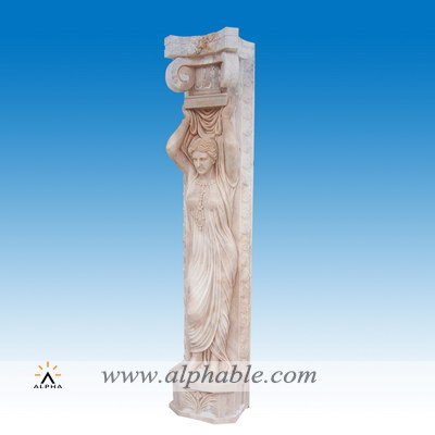 Roman caryatid stone statue columns SP-034