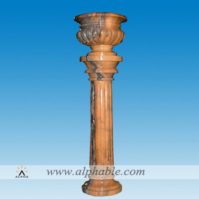 Top with flower pot stone pillars for gardens SP-059