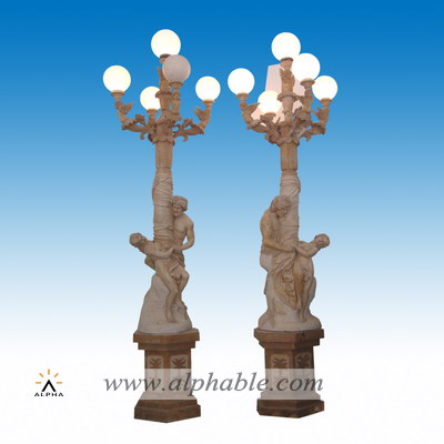 Greek statue stone columns with lights SP-060