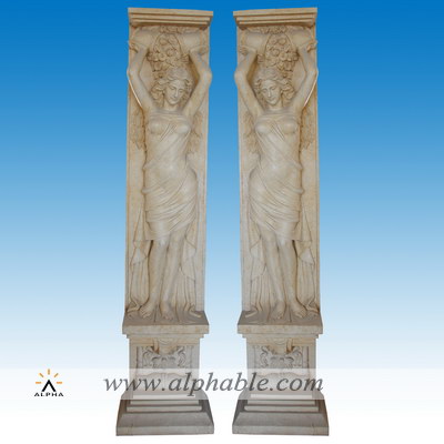 Greek statue design square Greek pillars SP-062