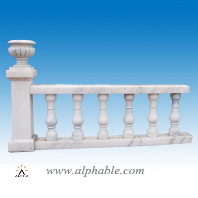 Outdoor white marble handrail SP-072