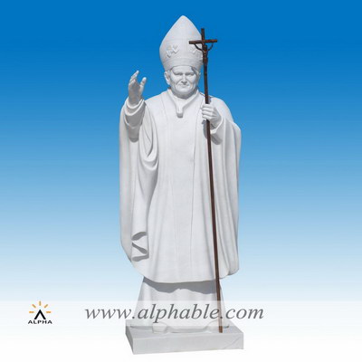 Marble pope John Paul ii sculpture SS-358