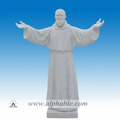 Marble Saint Padre Pio sculpture SS-361