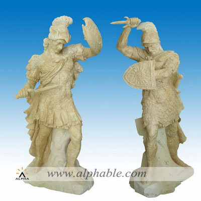 Marble Roman warrior statue SS-131