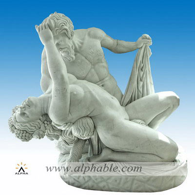 Marble Pan and Daphnis sculpture SS-318