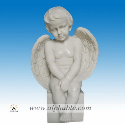 Marble cherub angel statue SS-228