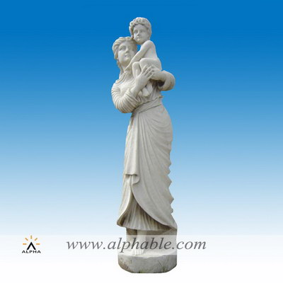 Marble mother and child sculpture SS-030