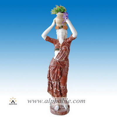 Marble female with jar  sculpture SS-147