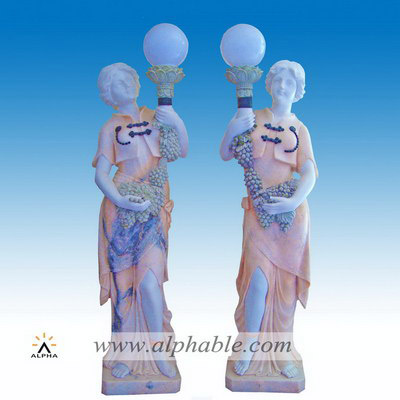 Life size marble statue lamp SS-213