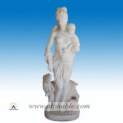 Marble mother child sculpture SS-258