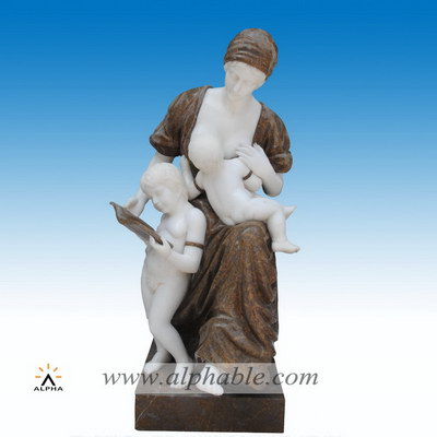 Marble mother and child statue SS-266