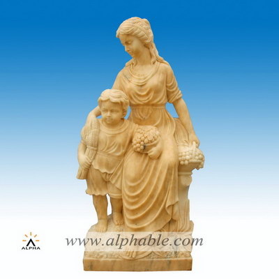 Marble mother and child statue SS-284